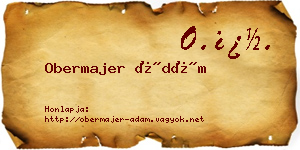 Obermajer Ádám névjegykártya